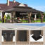  Pavillon de jardin en aluminium 12 po x 24 pi avec toit en acier galvanisé à double aération - comprend moustiquaire et rideaux d'intimité - pour la cour, le jardin, la terrasse et la piscine