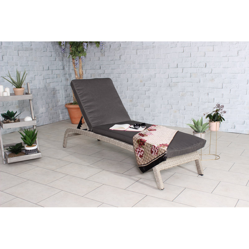 Lisbon Brithany Reclining Sun Lounger with Cushion