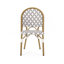 Chaises d'appoint bistro en osier avec structure en aluminium résistant à la rouille