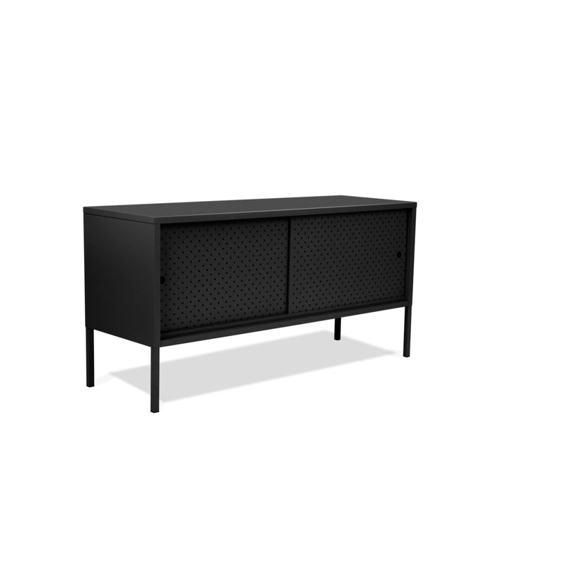 Meuble télé pour téléviseur de 55 po ou moins Zelle, Sable noir
