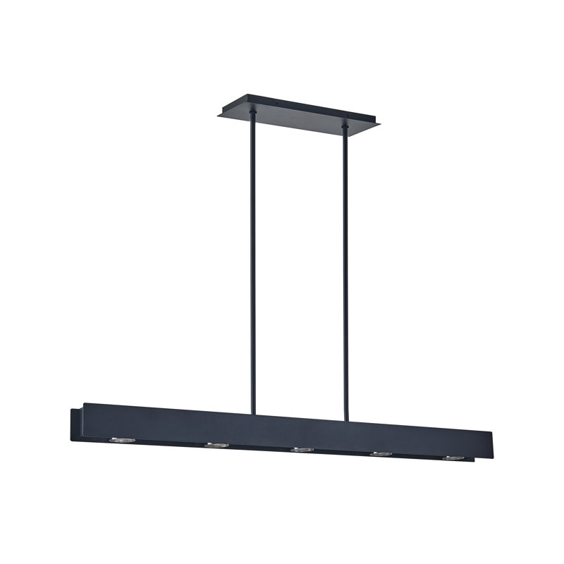 Luminaire suspendu noir à 5 lumières