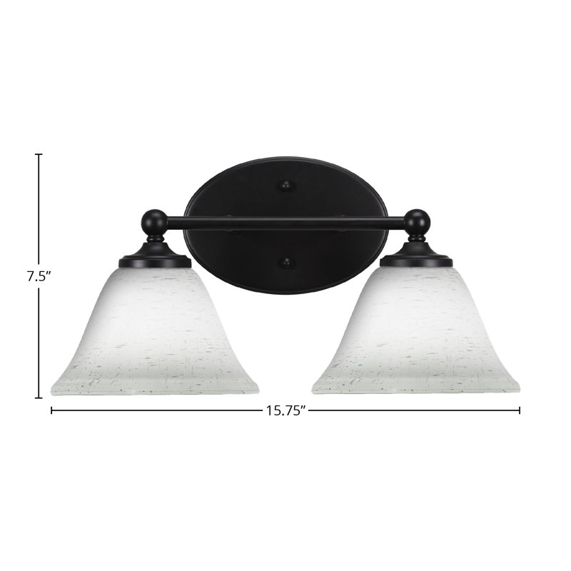 Barre d'éclairage de salle de bain Sadea, Noir mat, 2