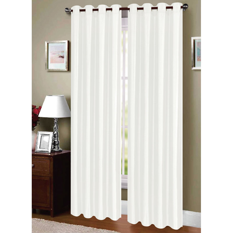 Paire de rideaux obscurcissant avec œillets Jone, Beige