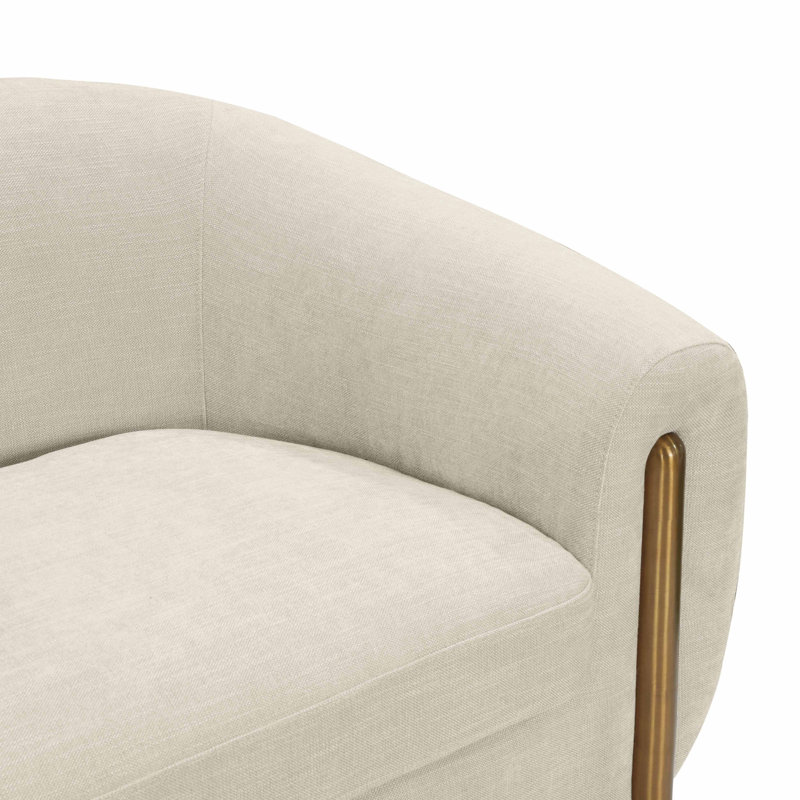 Lina Upholstered Sofa, Cream Linen