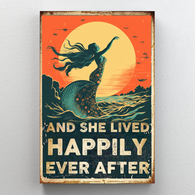 «Mermaid And She Lived Happily» sur toile