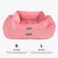 Lit réversible pour chien en rose - petit
