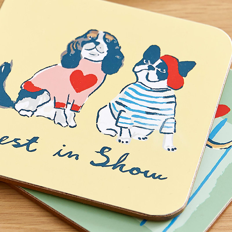Best In Show Square 4 Piece Coaster Set