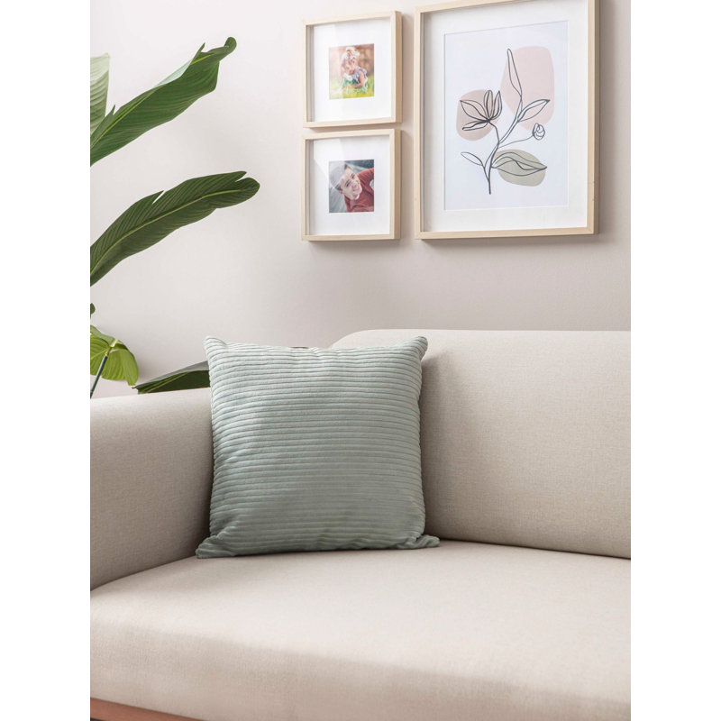 Ensemble de housse de coussin élégant (2 pièces), vert clair, 16,9 po x 16,9 po | Tissu 100% polyester, durable et lavable à la machine | Parfait pour la décoration intérieure, le canapé et le salon - conception douce et vibrante