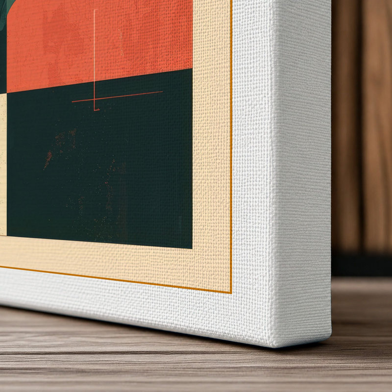 Midnight Plant Art Deco - Wrapped Canvas, 30x20 - 76.2 x 50.8 cm, White Border