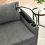 Chaise avec coussin de 8 po pour se prélasser - Velours côtelé gris, accoudoirs, salon avec rangement et accoudoirs épais-536224949