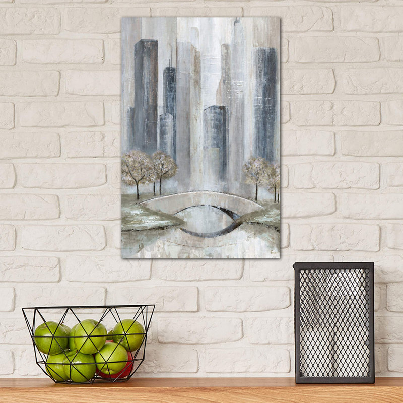 Central Park Spring by Tava Studios - Wrapped Canvas Painting, 30.48 cm H x 45.72 cm W
