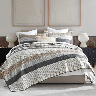 DDUOXIN 100% Cotton 98×90 inch Quilt Sets - 1 Quilt with 2 Pillow Shams