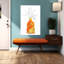 Golden Butterfly Vase Abstract Colorful Contemporary Butterfly Flower Nature Wall Art Print by Isabelle Brent - Wrapped Canvas Print-1003062703