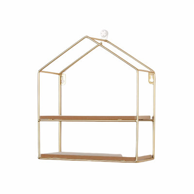 Tablette flottante carrée en bois massif