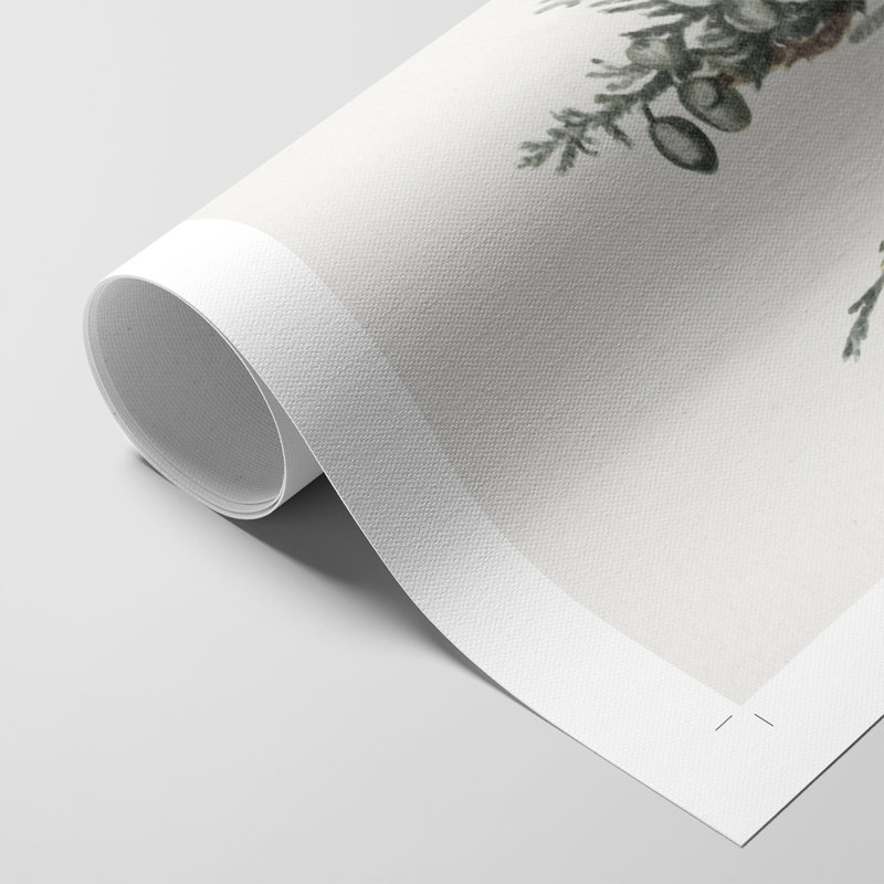Imprimé floral rétro CCIX - impression sur toile seulement - non encadrée, H 18 po x l 12 po