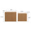 Ensemble de 2 tables basses cubiques en bois naturel