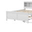 Lit plateforme double avec tête de lit de rangement, lit gigogne, port USB et tiroirs-2033872828