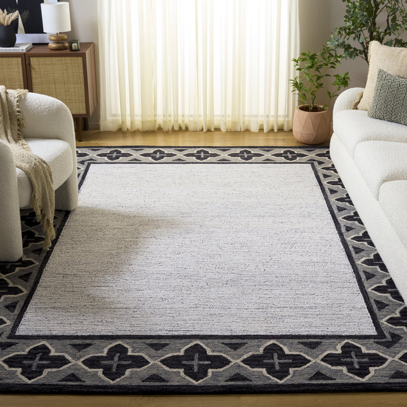 Pine 501 Hand Tufted Wool Pile Geometric Rug, Rectangle 8' x 10'