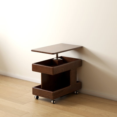 Solid Oak End Table With Lift Top