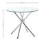 Bohdana Round Glass Top Metal Base Dining Table