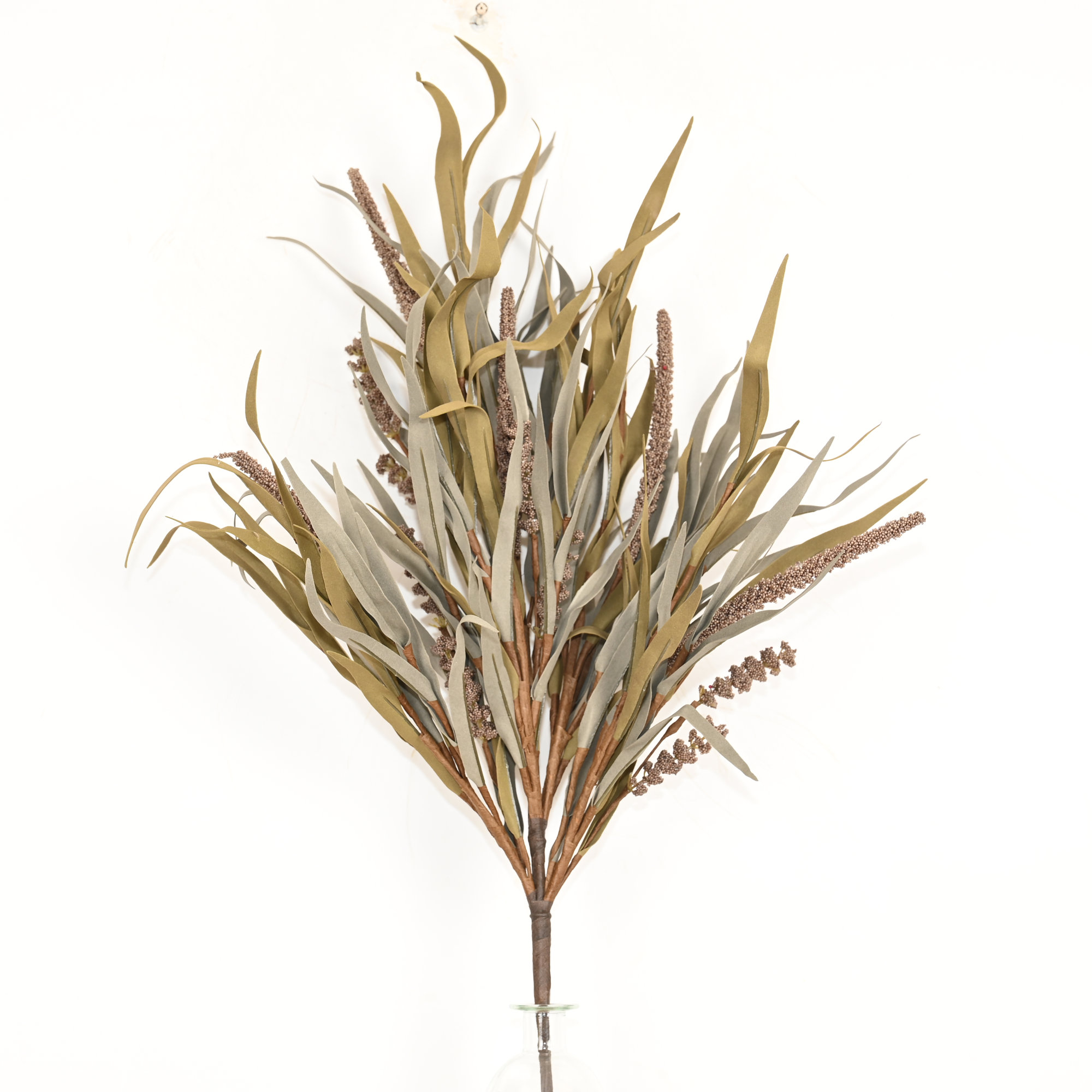 28" Artificial Berry Floral Arrangement Fall Foliage Sprays With Long Stems For Vase Filler Table Decoration, Gray