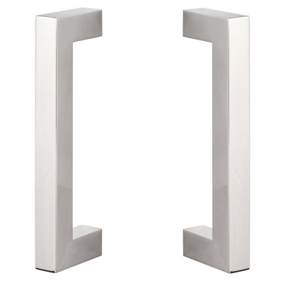 Poignée de porte de grange, 9 po, carrée, 2 côtés