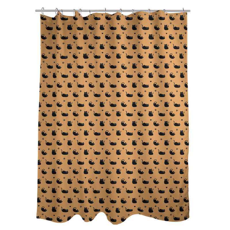Rideau simple pour chat, Orange