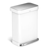 simplehuman Rectangular Hands-Free Kitchen Step Trash Can with Soft-Close Lid