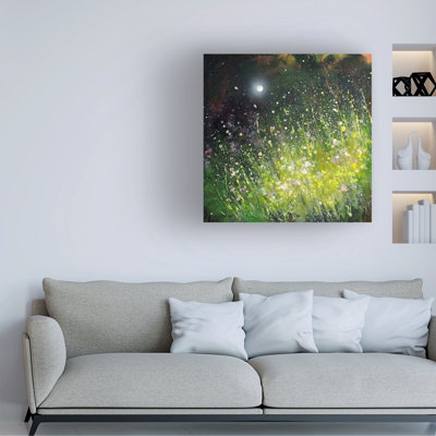 Jennifer Taylor Art Midnight Garden Buttercup Blooms Canvas Art