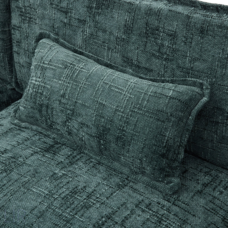 Canapé modulaire surdimensionné Boneless, Chenille émeraude