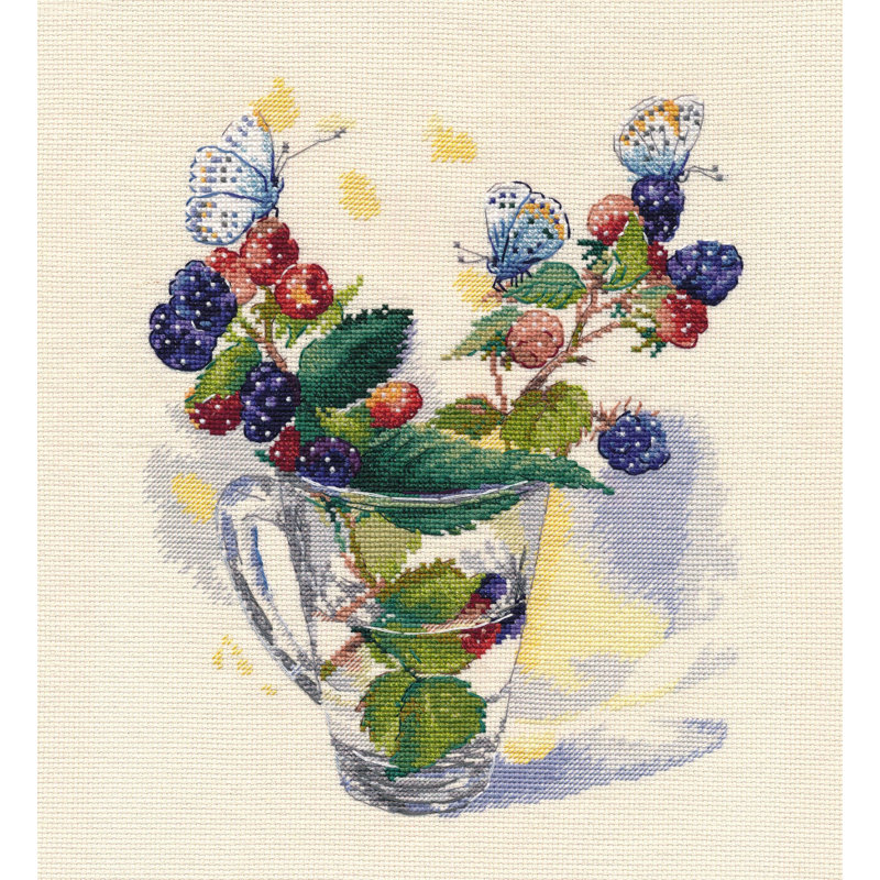 Trousse de broderie au point de croix compté « Bouquet d'août » 1359