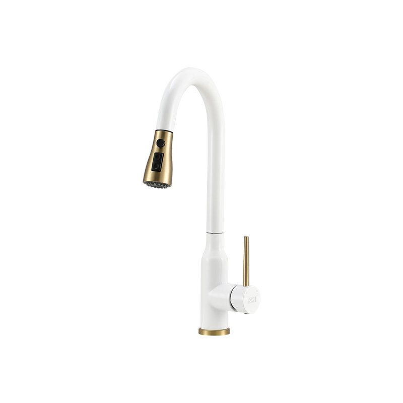 Living And Home Pull Down Kitchen Faucet, White