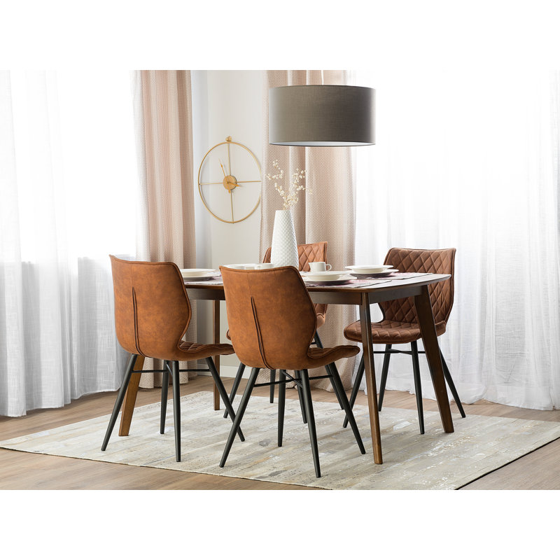 Mahaffie 43 cm H Tufted Side Chair, Brown