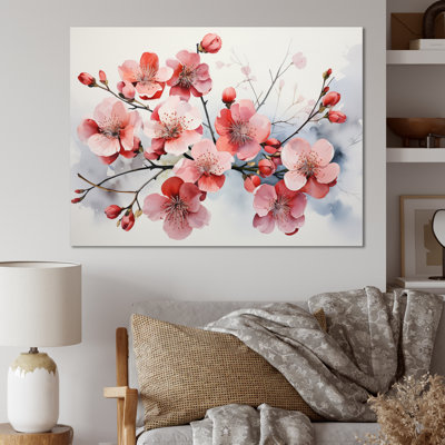 Asian Art Pansies Flowers II - reproduction