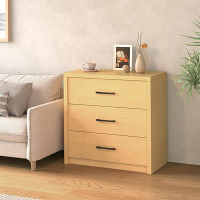 3-Drawer Wood Dresser - Wide Chest for Bedroom, Living Room or Home Office by Ebern Designs