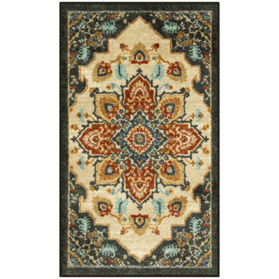 Ruby Washable Red Accent Rug