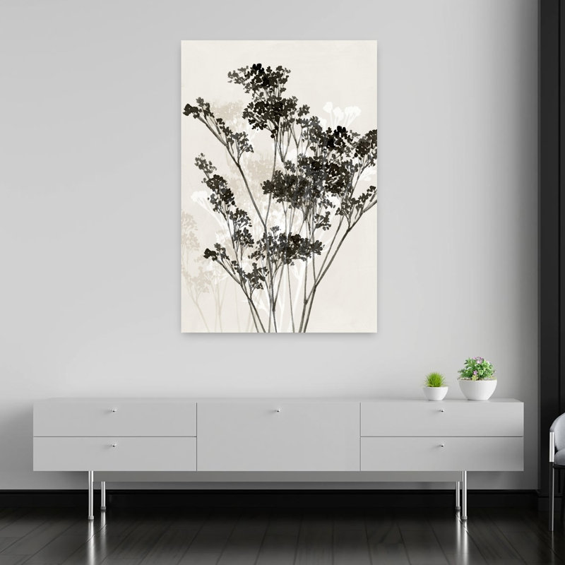 Silhouettes Of Delicate Blooms I by Aria K - Wrapped Canvas Print, 152.4 cm H x 101.6 cm W