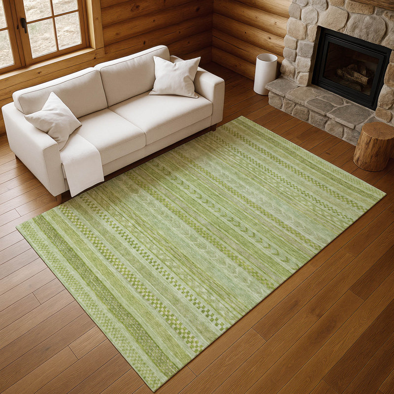 Premium Machine Washable Marasco AMF1625 Stripes Rug, Rectangle 3' x 5'