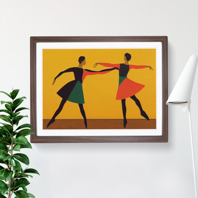 Two Ballerina Dancers - Framed Print