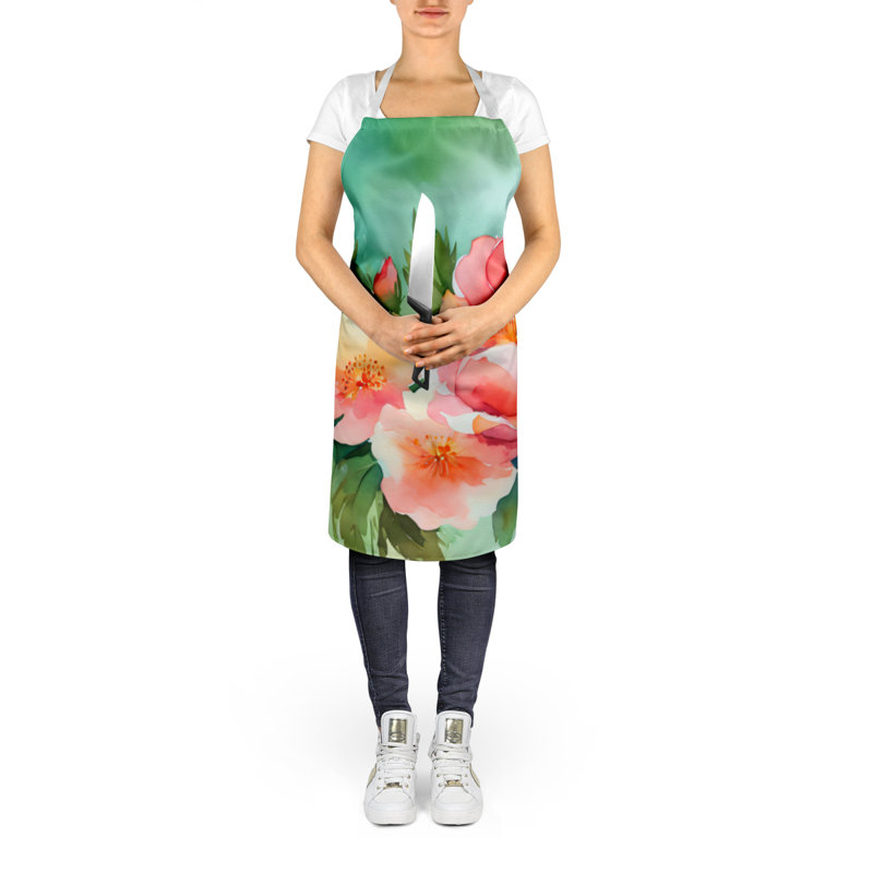Iris du Tennessee en tablier aquarelle, Rose Cherokee rose
