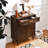 Ewyn Modern Organic Accent Cabinet with Leaf Carved Doors and Drawer