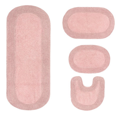 Traci 100% Cotton Bath Rugs (Set of 4)