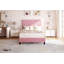 Heavy-Duty Platform Bed Frame, With Height Adjustable Fabric Headboard-187940908-187940904