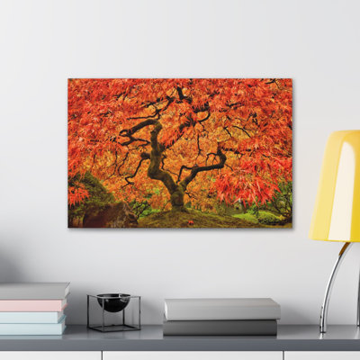 Art japonais sur toile, érable japonais en automne