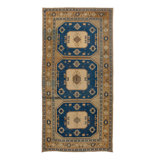 Blue Vintage Traditional Wool Rug - 5' x 10'6"