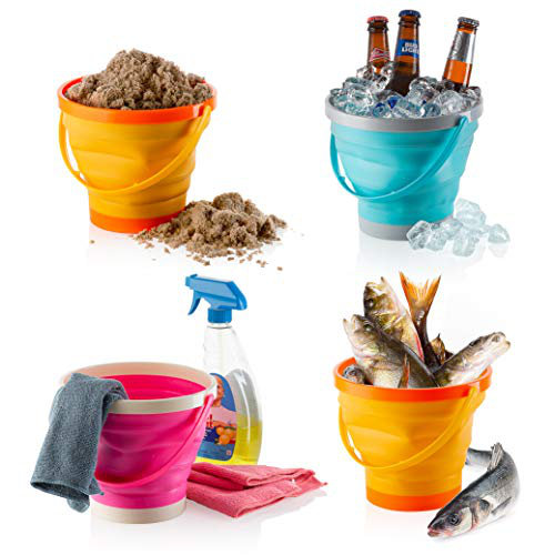 Eurow Collapsible Bucket with Handle Indoor Outdoor Travel Portable 10L  Water