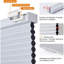 Store occultant pour fenêtre alvéolaire - stores alvéolaires sans fil l 34 po x H 48 po, stores blancs obscurcissants pour fenêtres et portes