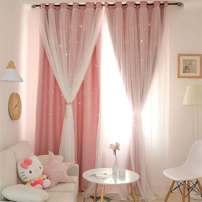 Paire de rideaux occultant et isolants avec œillets, L 59 po x L 84 po, Beige