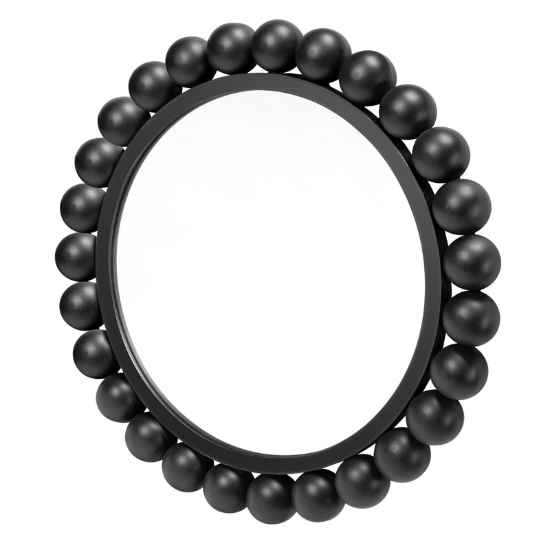 Miroir décoratif moderne & Aydrien, Noir, H 43 po x l 43 po
