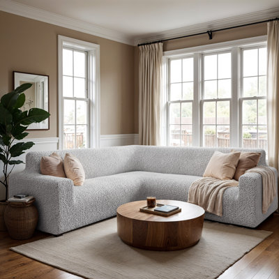Housse extensible pour canapé d'angle - Facile à nettoyer et durable - Collection Comfort